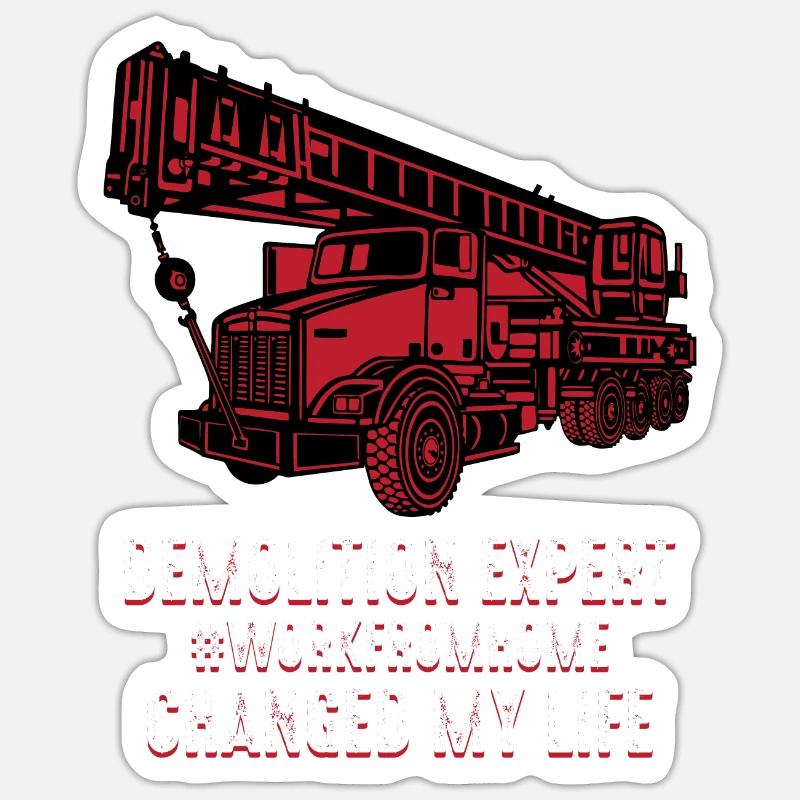 Ich arbeite von zuhause, ich bin ein Abbruch Sticker Größe S (10 x 10 cm)