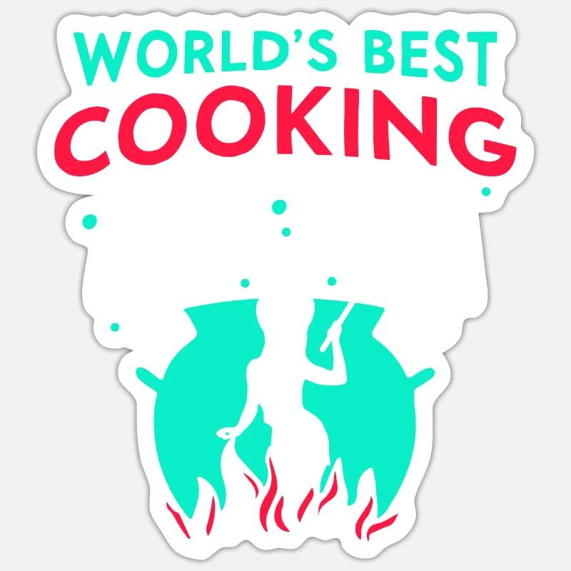 Beste Kochende Mutter Der Welt Koch Kochen Mama Sticker Größe S (10 x 10 cm)