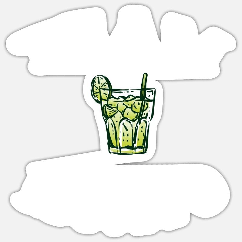 Team mojito - Sticker taille S (10 x 10 cm) - blanc mat
