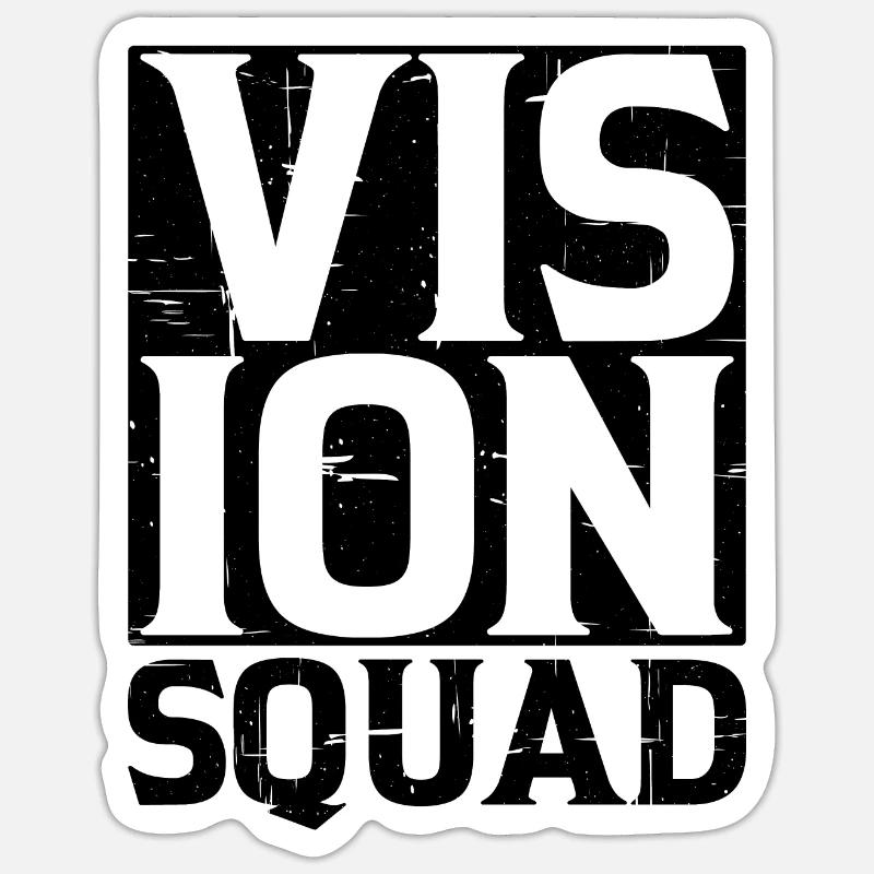 Vision Squad 4 - Sticker Größe S (10 x 10 cm) - Mattweiß