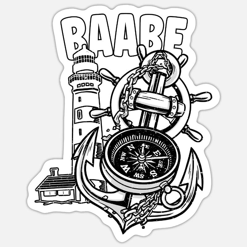 Baabe - Sticker Größe S (10 x 10 cm) - Mattweiß