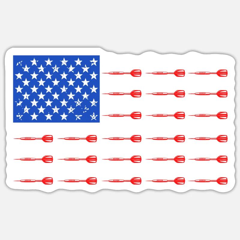 Dart Master USA Fléchettes Flèches Sticker taille S (10 x 10 cm)