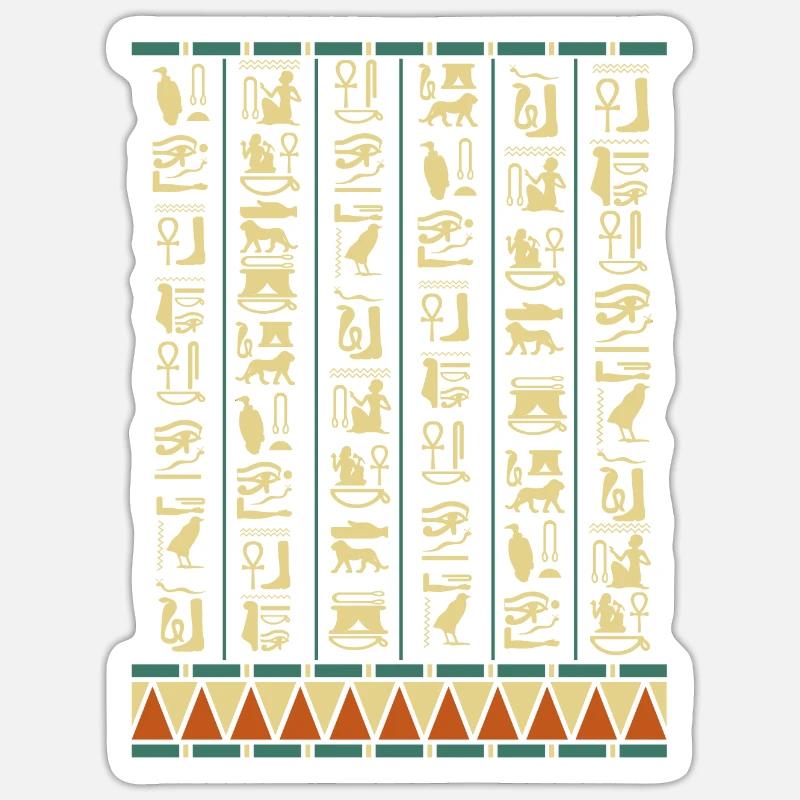 Hieroglyphs Pyramids Ancient Egypt Sticker size S (10 x 10 cm)