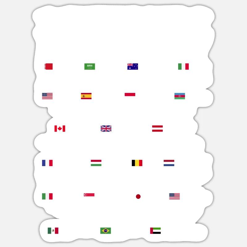 Circuits espagnols de Formule Un Sticker taille S (10 x 10 cm)