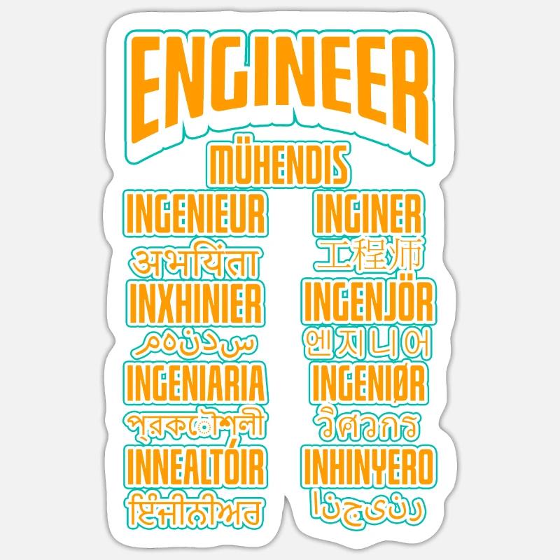 Language Engineer Engineering Career Sticker size S (10 x 10 cm)