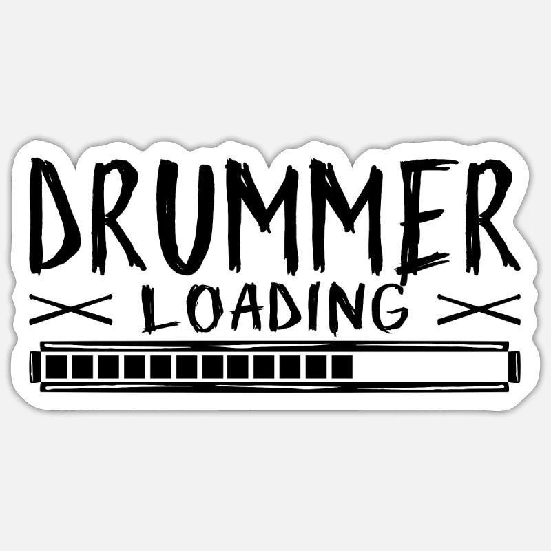 Drummer Loading for Percussionists & Drummers Sticker Größe S (10 x 10 cm)