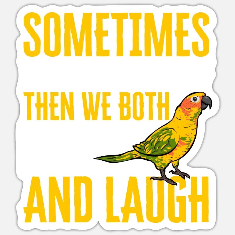 Molinasittich Papagei Vogel Sonnensittich - Sticker Größe S (10 x 10 cm) - Mattweiß
