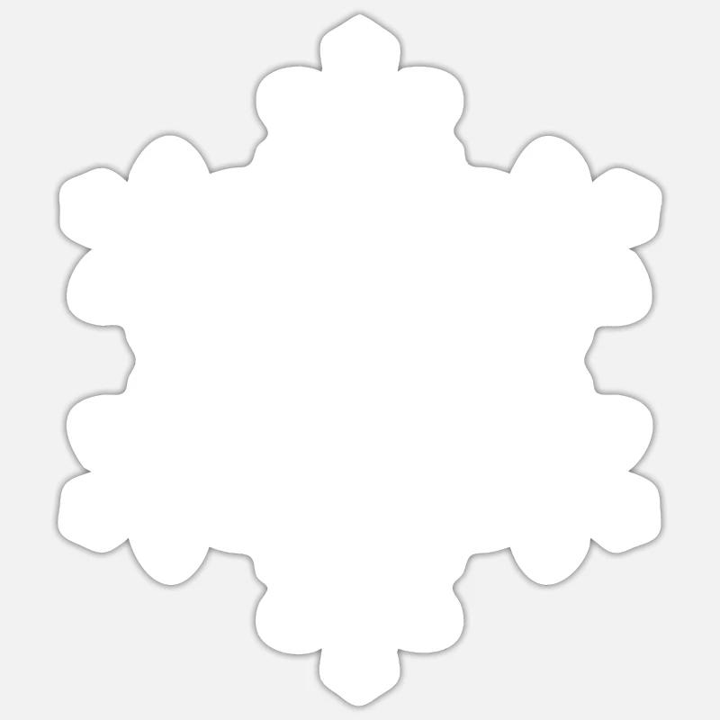 Snowflake Mandala - Sticker size S (10 x 10 cm) - white matte
