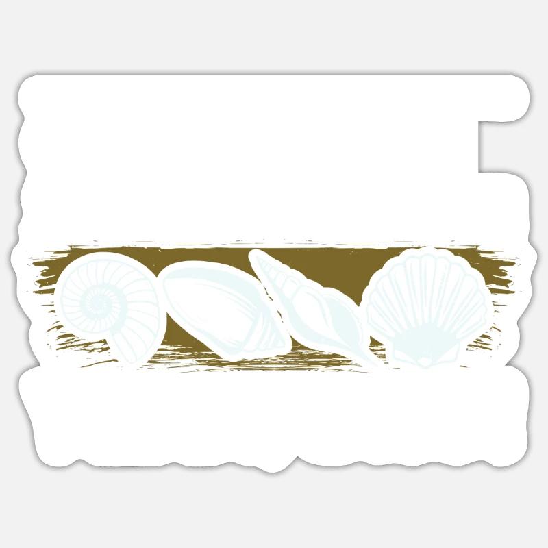 seashells shell collector shell collecting Gift Sticker Größe S (10 x 10 cm)