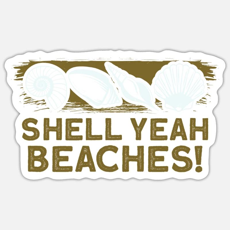 seashells shell collector shell collecting Gift Sticker Größe S (10 x 10 cm)