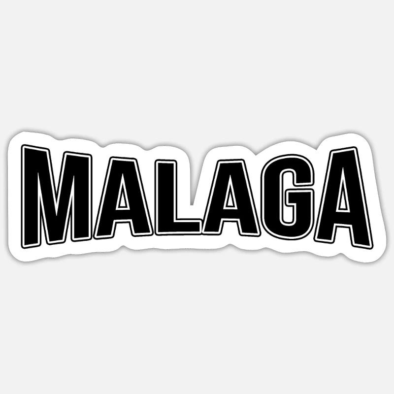 Malaga - Sticker size S (10 x 10 cm) - white matte