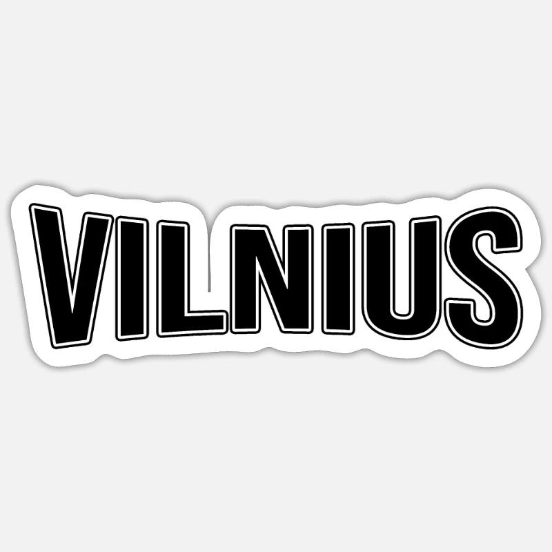 Vilnius - Sticker size S (10 x 10 cm) - white matte
