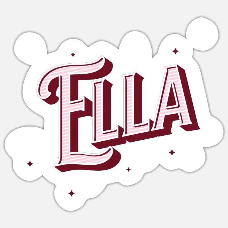 Ella name personalized Sticker size S (10 x 10 cm)