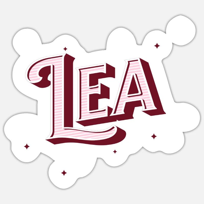 Lea name personalized Sticker size S (10 x 10 cm)
