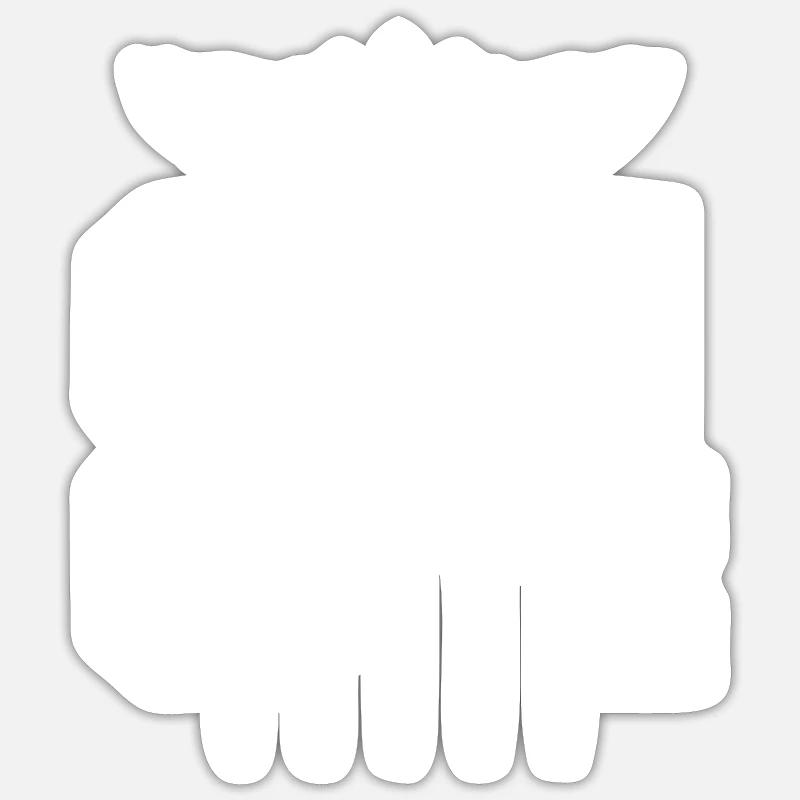 84 Couronne numérique - Sticker taille S (10 x 10 cm) - blanc mat