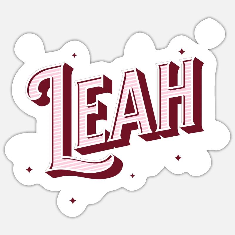 Leah name personalized Sticker size S (10 x 10 cm)