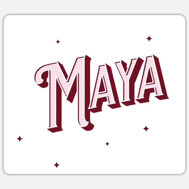 Mayan names personalized - Sticker size S (10 x 10 cm) - white matte