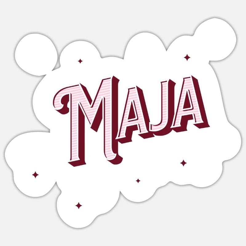 Maja Name Personalized Sticker size S (10 x 10 cm)