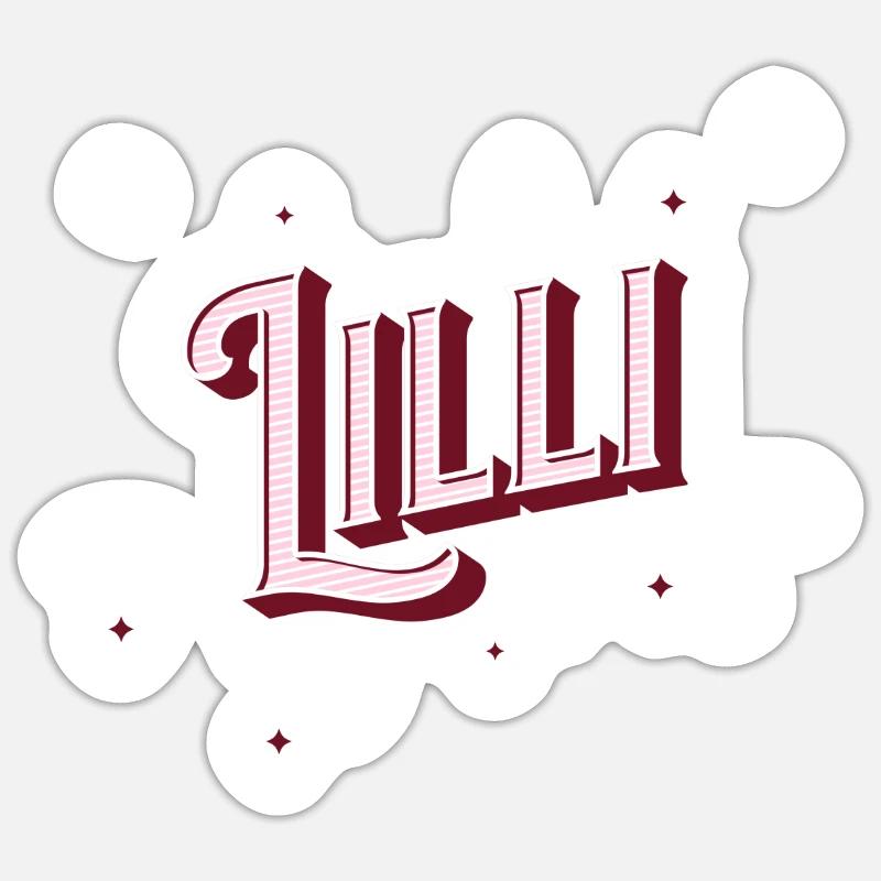 Lilli name personalized - Sticker size S (10 x 10 cm) - white matte