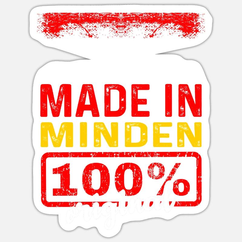 Minden Mindener Geschenk - Sticker Größe S (10 x 10 cm) - Mattweiß