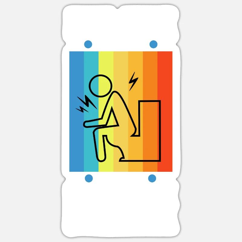 Posez-moi des questions sur ma diarrhée explosive Sticker taille S (10 x 10 cm)