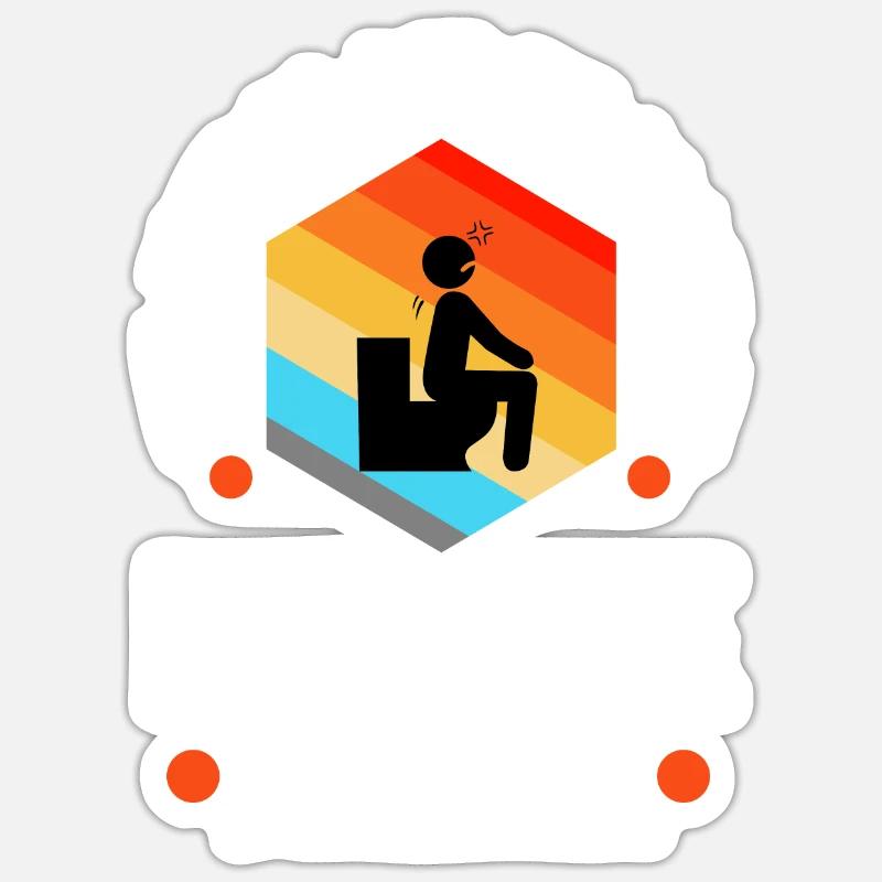 Ask me about my explosive diarrhea - Sticker size S (10 x 10 cm) - white matte