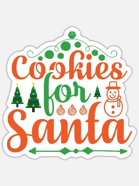 Plätzchen für den Weihnachtsmann - Sticker Größe S (10 x 10 cm) - Mattweiß