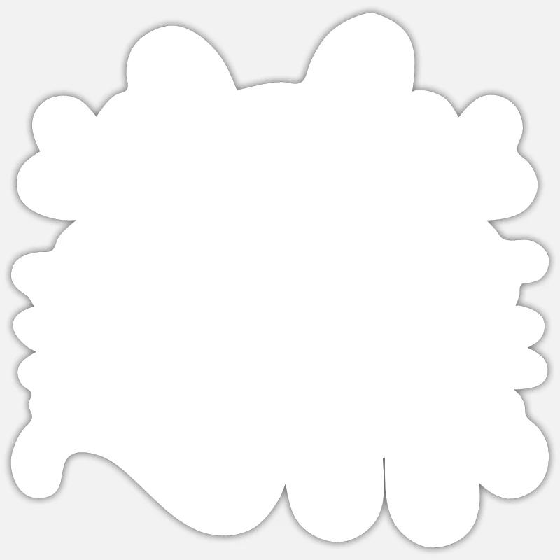 Dogaholic - Sticker taille S (10 x 10 cm) - blanc mat