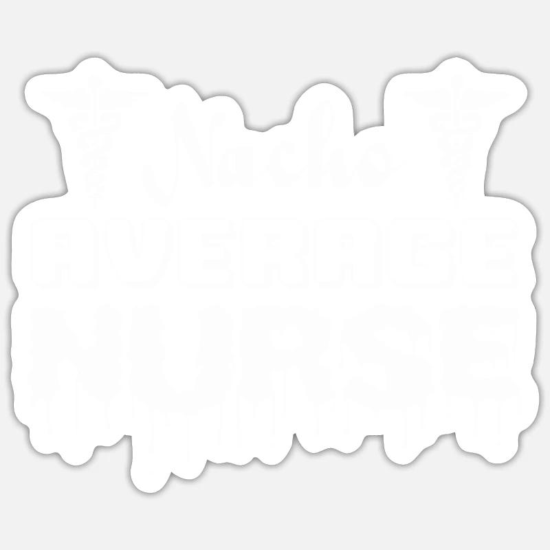 Nacho Infirmière moyenne - Sticker taille S (10 x 10 cm) - blanc mat