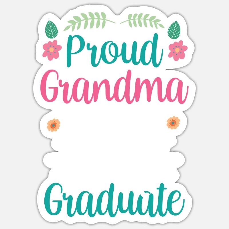 Stolze Großmutter Eines Absolventen Absolvent Sticker Größe S (10 x 10 cm)