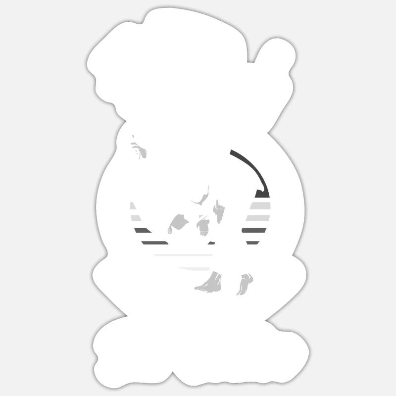 Jiu Jitsu Jiu Jitsu Jiu Jitsu - Sticker taille S (10 x 10 cm) - blanc mat