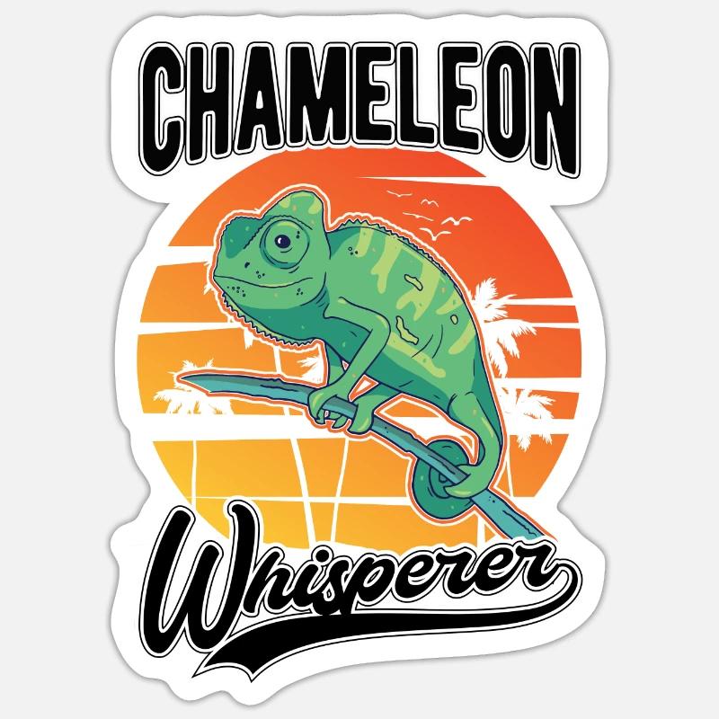 Chamäleon Flüsterer Chameleon Whisperer Sticker Größe S (10 x 10 cm)
