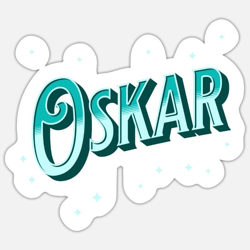 Oskar name personalized Sticker size S (10 x 10 cm)