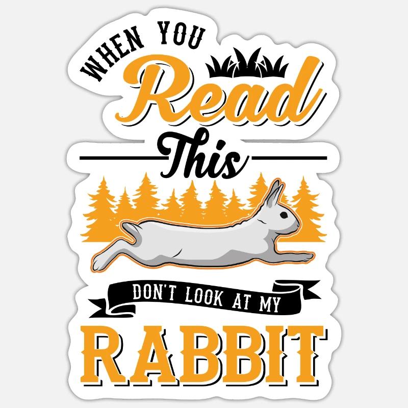 Rabbit Bunny Bunny Rabbit - Sticker size S (10 x 10 cm) - white matte