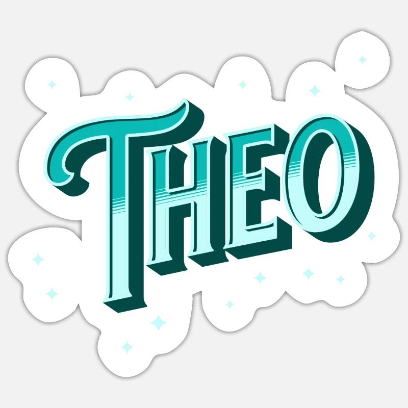 Theo name personalized Sticker size S (10 x 10 cm)