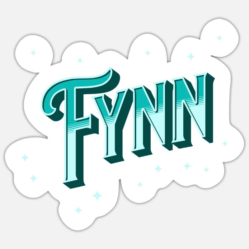 Fynn names personalized - Sticker size S (10 x 10 cm) - white matte