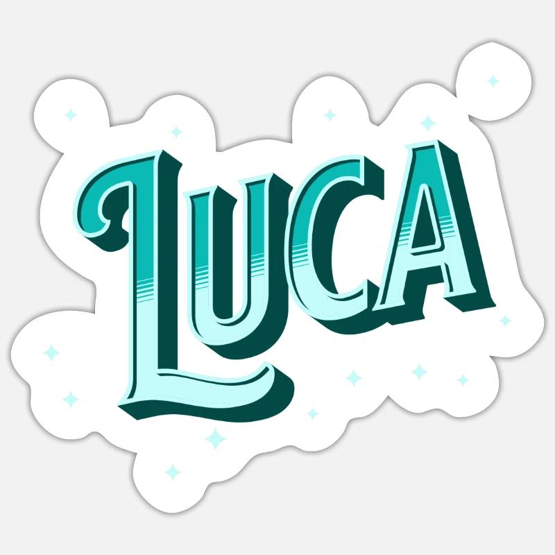 Luca name personalized - Sticker size S (10 x 10 cm) - white matte
