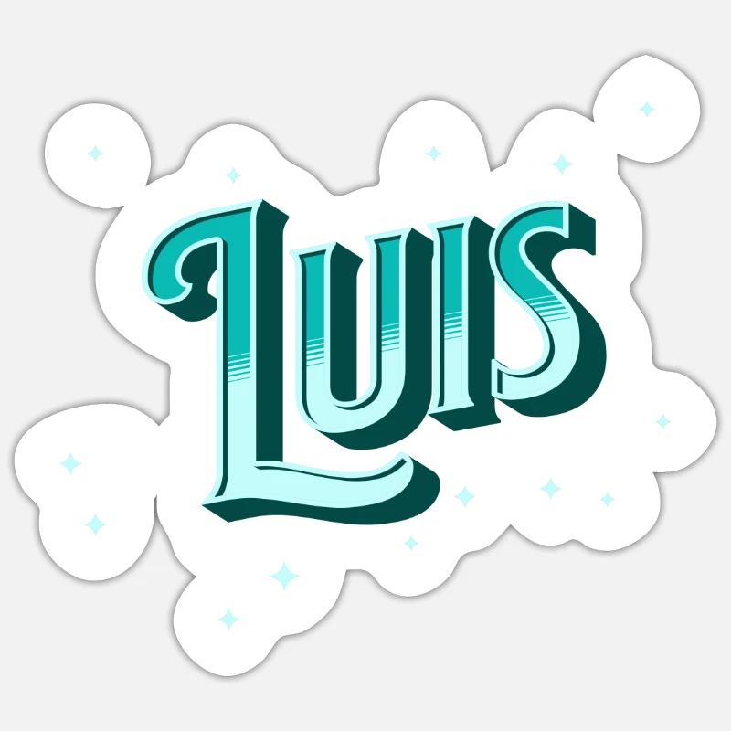 Luis name personalized Sticker size S (10 x 10 cm)