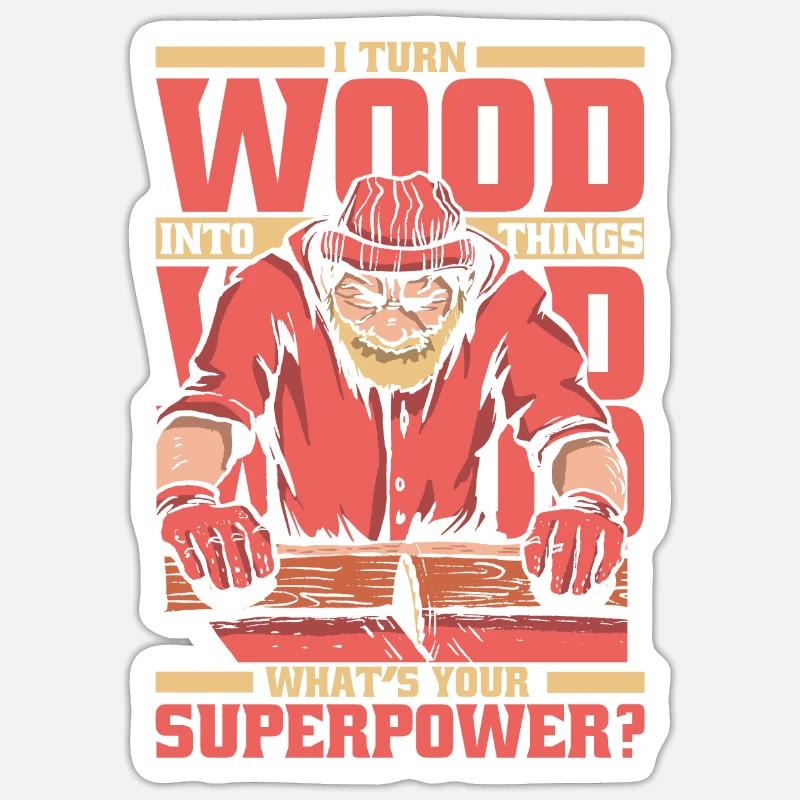 Carpenter Woodworker Carpentry Sticker size S (10 x 10 cm)