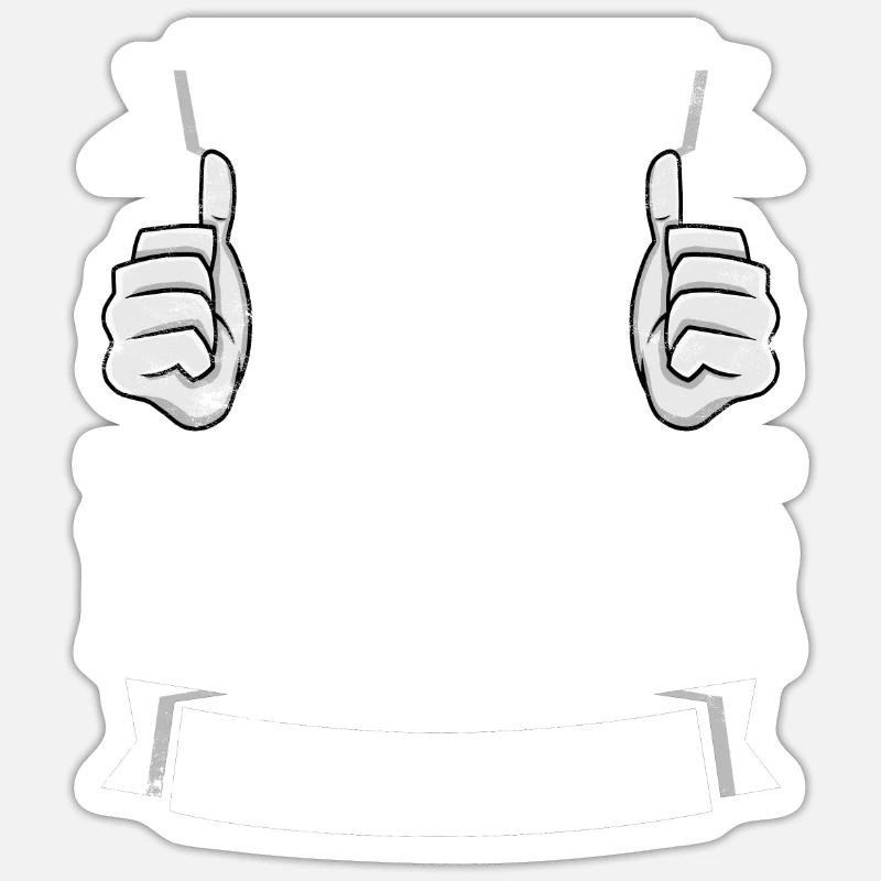 Metzger - Sticker Größe S (10 x 10 cm) - Mattweiß
