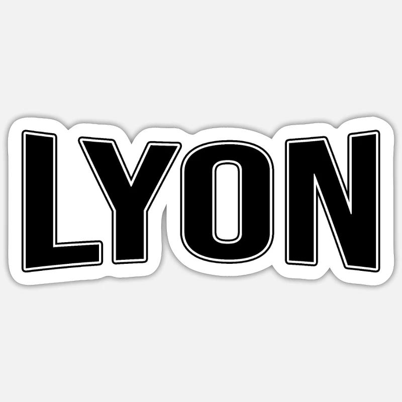 Lyon - Sticker size S (10 x 10 cm) - white matte