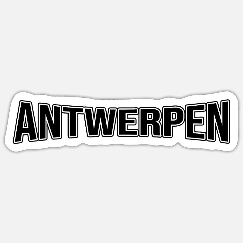 Antwerp - Sticker size S (10 x 10 cm) - white matte