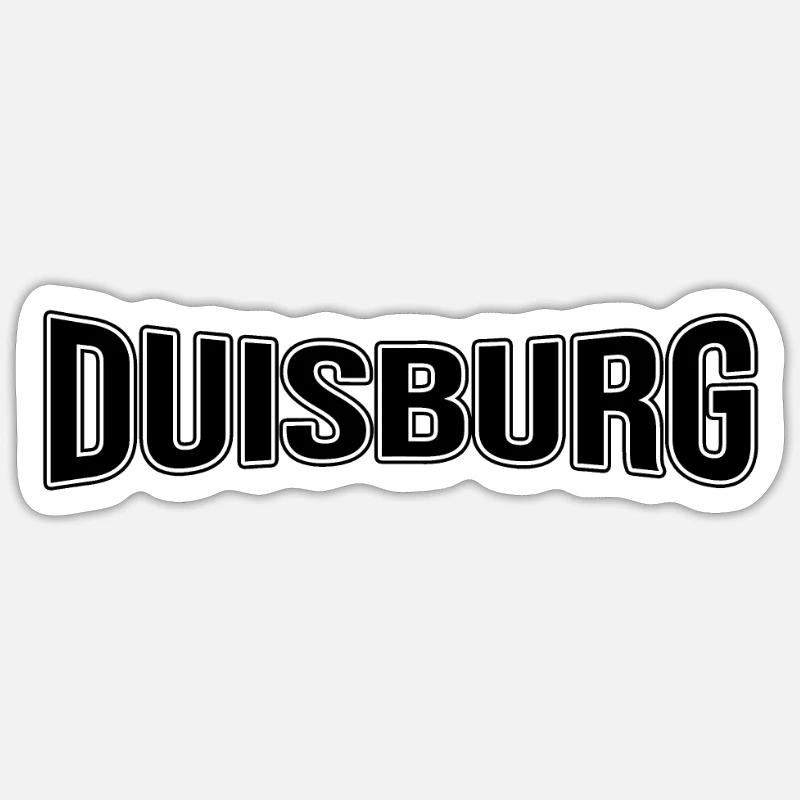 Duisbourg - Sticker taille S (10 x 10 cm) - blanc mat
