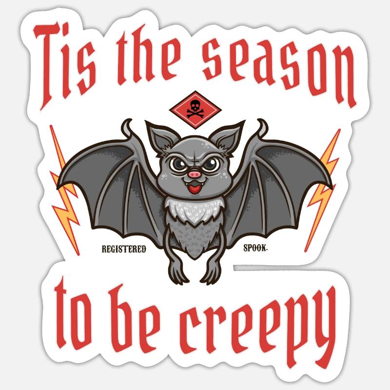 Halloween - BAT - Sticker size S (10 x 10 cm) - white matte