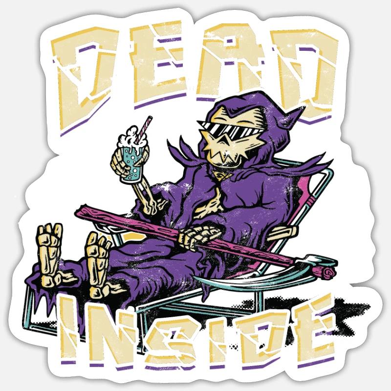 Dead Inside - os halloween Sticker taille S (10 x 10 cm)