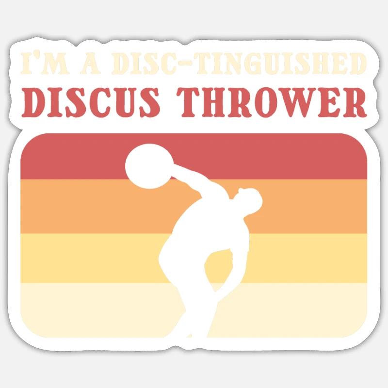 Ich Bin Ein Begeisterter Diskuswerfer. Sticker Größe S (10 x 10 cm)