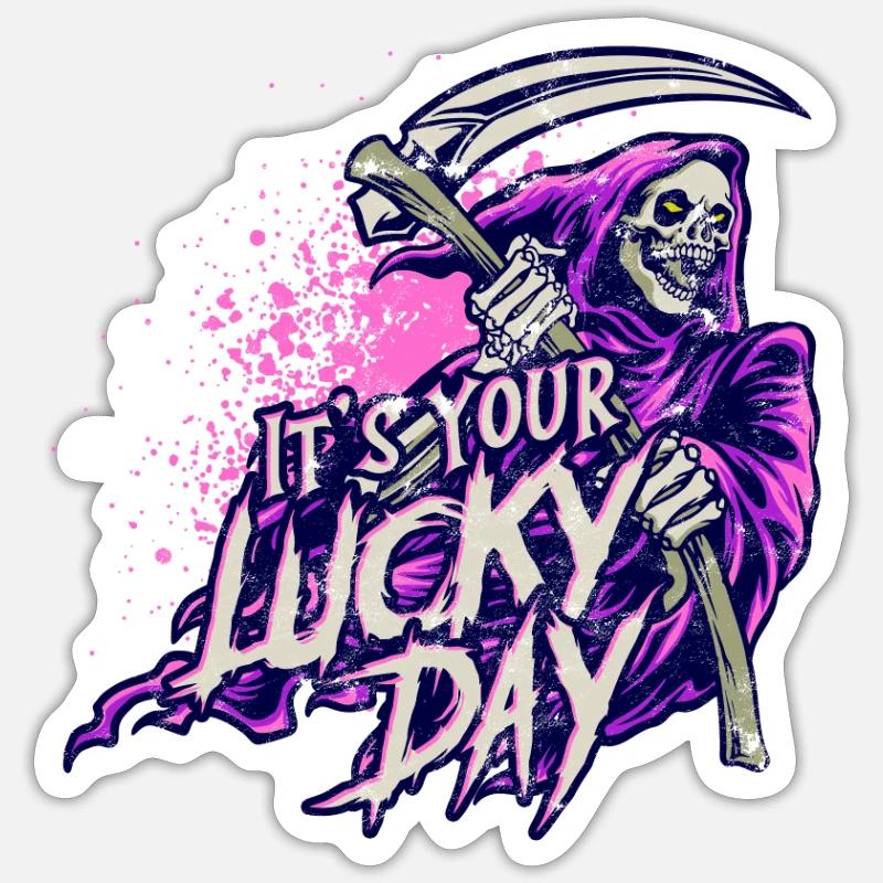 Es ist Ihr Glückstag - süß oder lecker Sticker Größe S (10 x 10 cm)