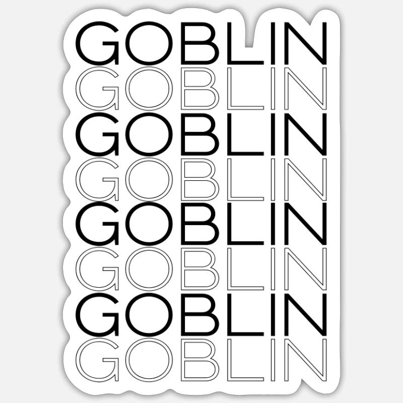 Gobelin - elfes halloween - Sticker taille S (10 x 10 cm) - blanc mat