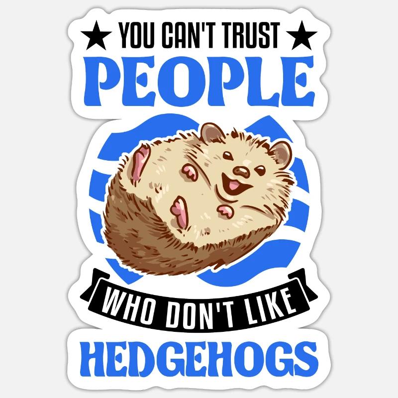 Hedgehog Gift Spiny Hedgehog - Sticker size S (10 x 10 cm) - white matte