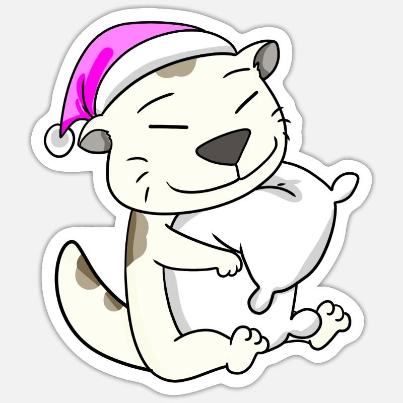Chat race devon rex Sticker taille S (10 x 10 cm)